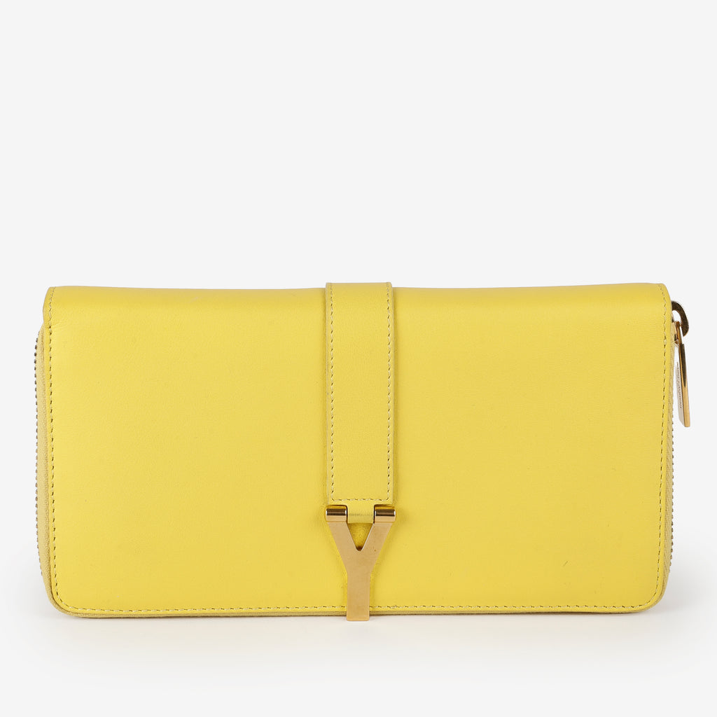 Y Zip Around Wallet, Yellow
