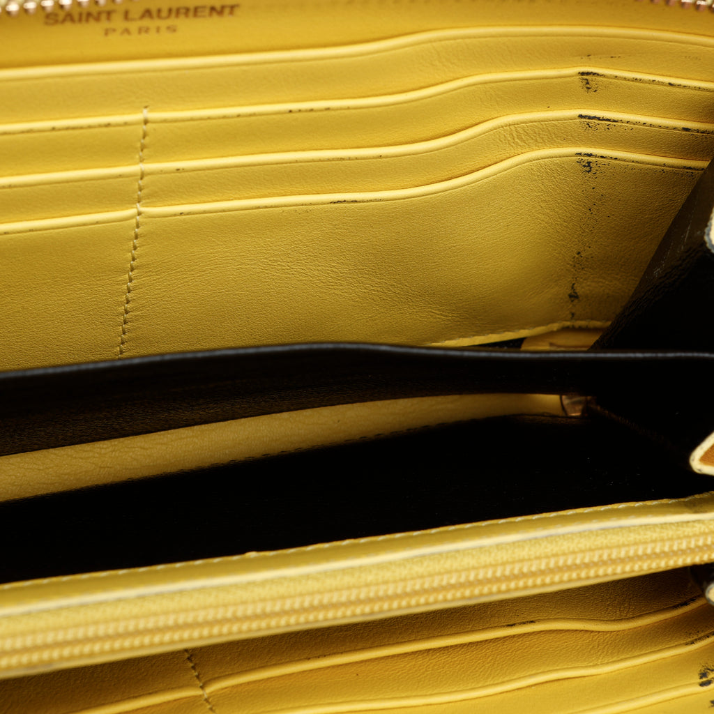 Y Zip Around Wallet, Yellow