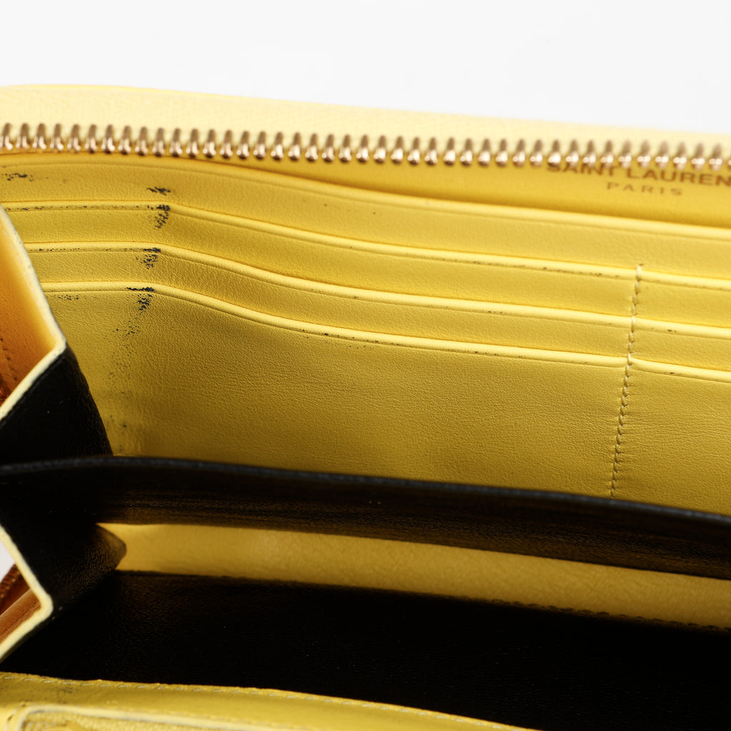 Y Zip Around Wallet, Yellow