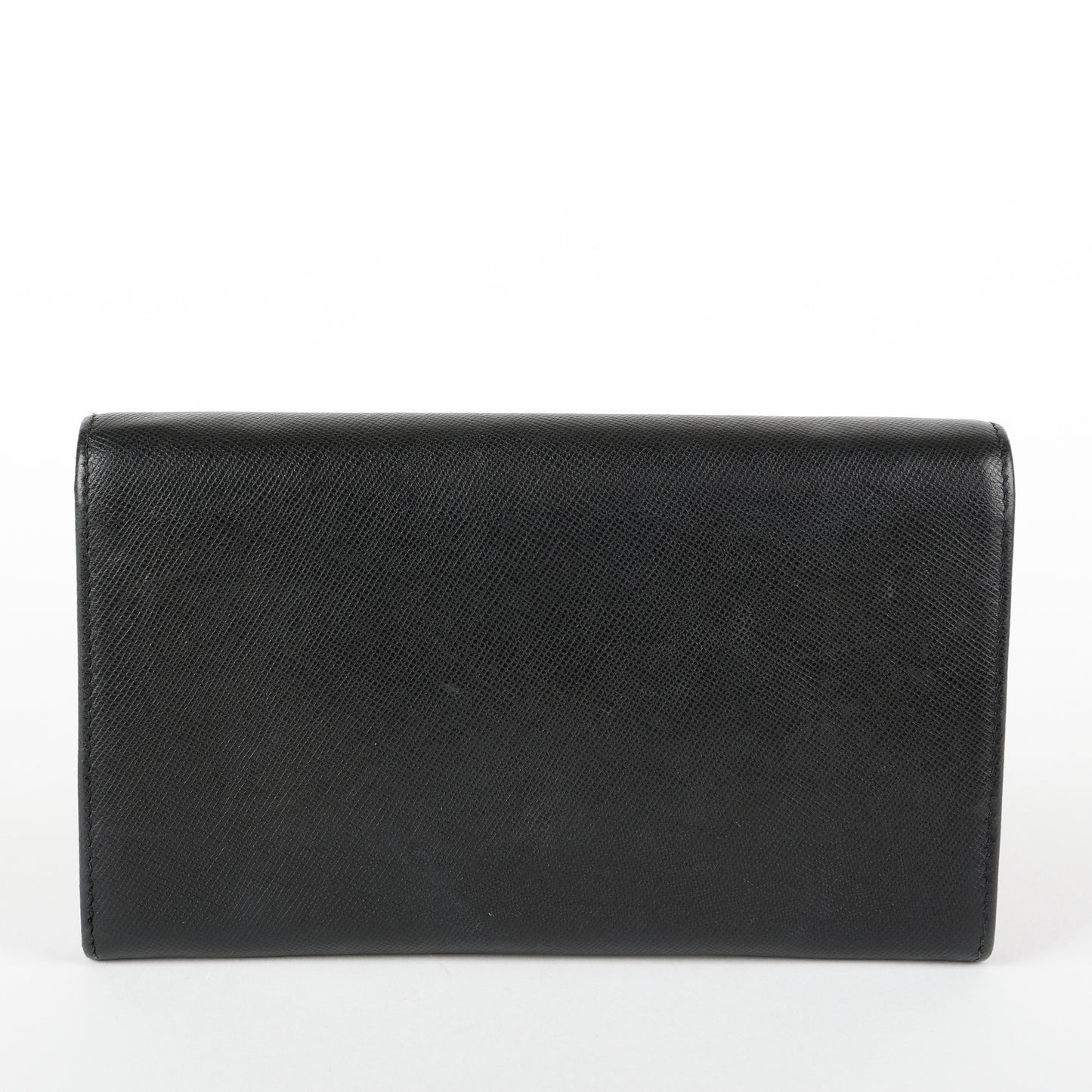 Continental Wallet, Black Saffiano