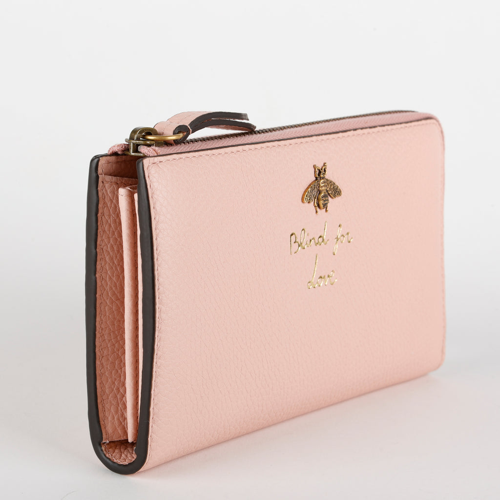 Blind For Love Zip Around Wallet on Wristlet, Light Pink