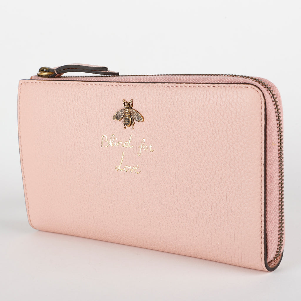 Blind For Love Zip Around Wallet on Wristlet, Light Pink