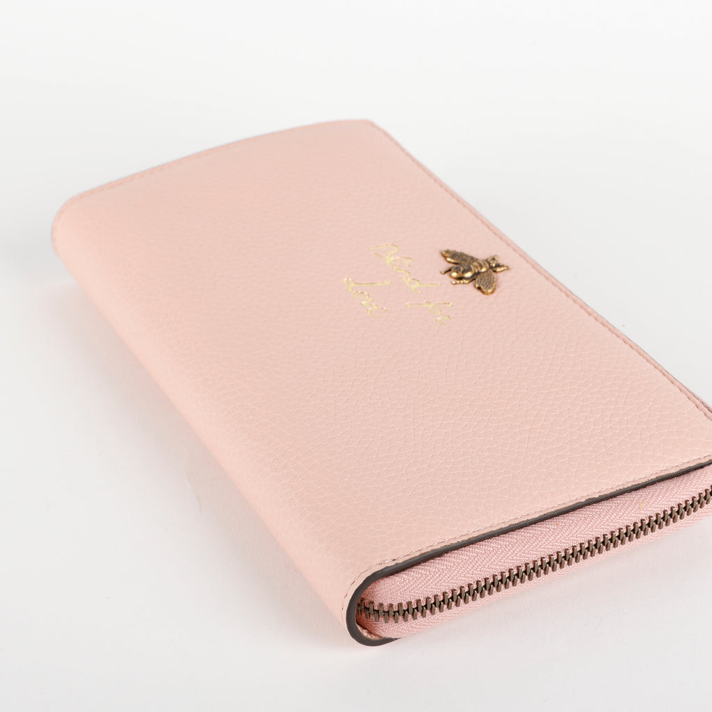 Blind For Love Zip Around Wallet on Wristlet, Light Pink