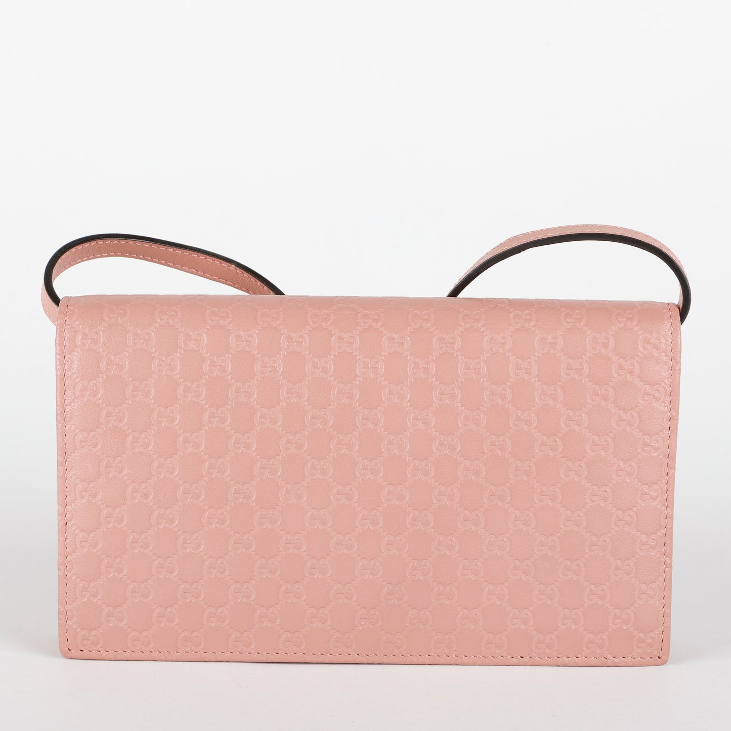 Microguccissima Wallet on Strap, Pink