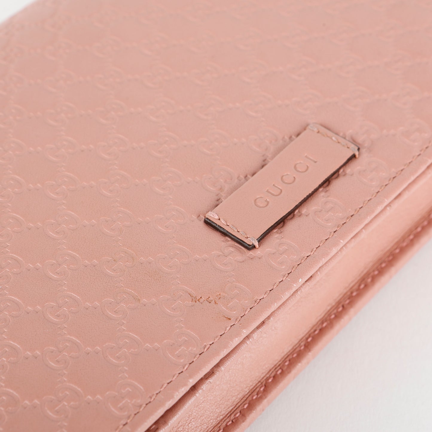 Microguccissima Wallet on Strap, Pink