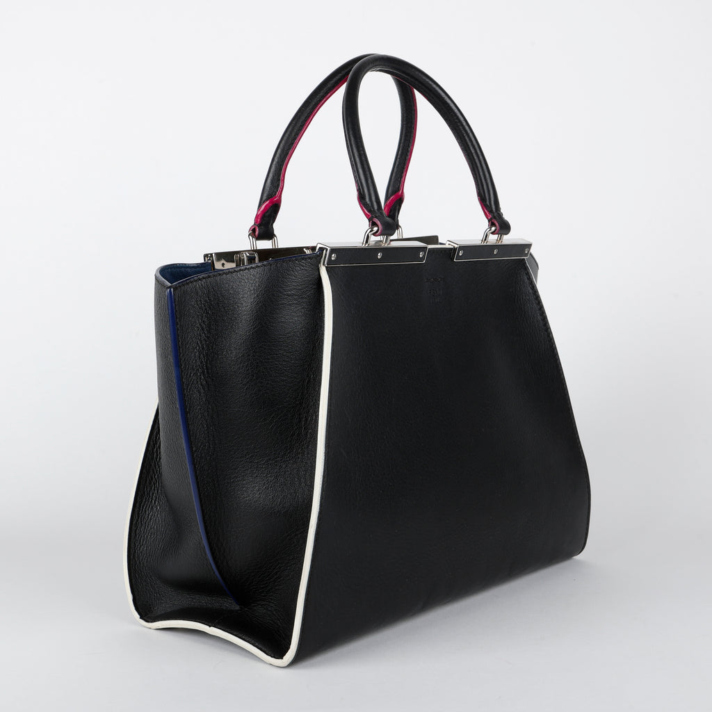 Dolce Marmol Shiny Nappa Petite 3Jours Tote, Black