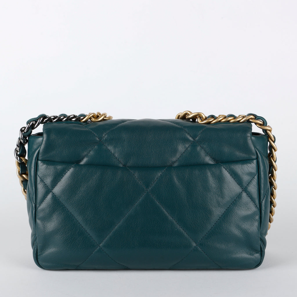 Chanel Small 19, Dark Turquoise Gostskin
