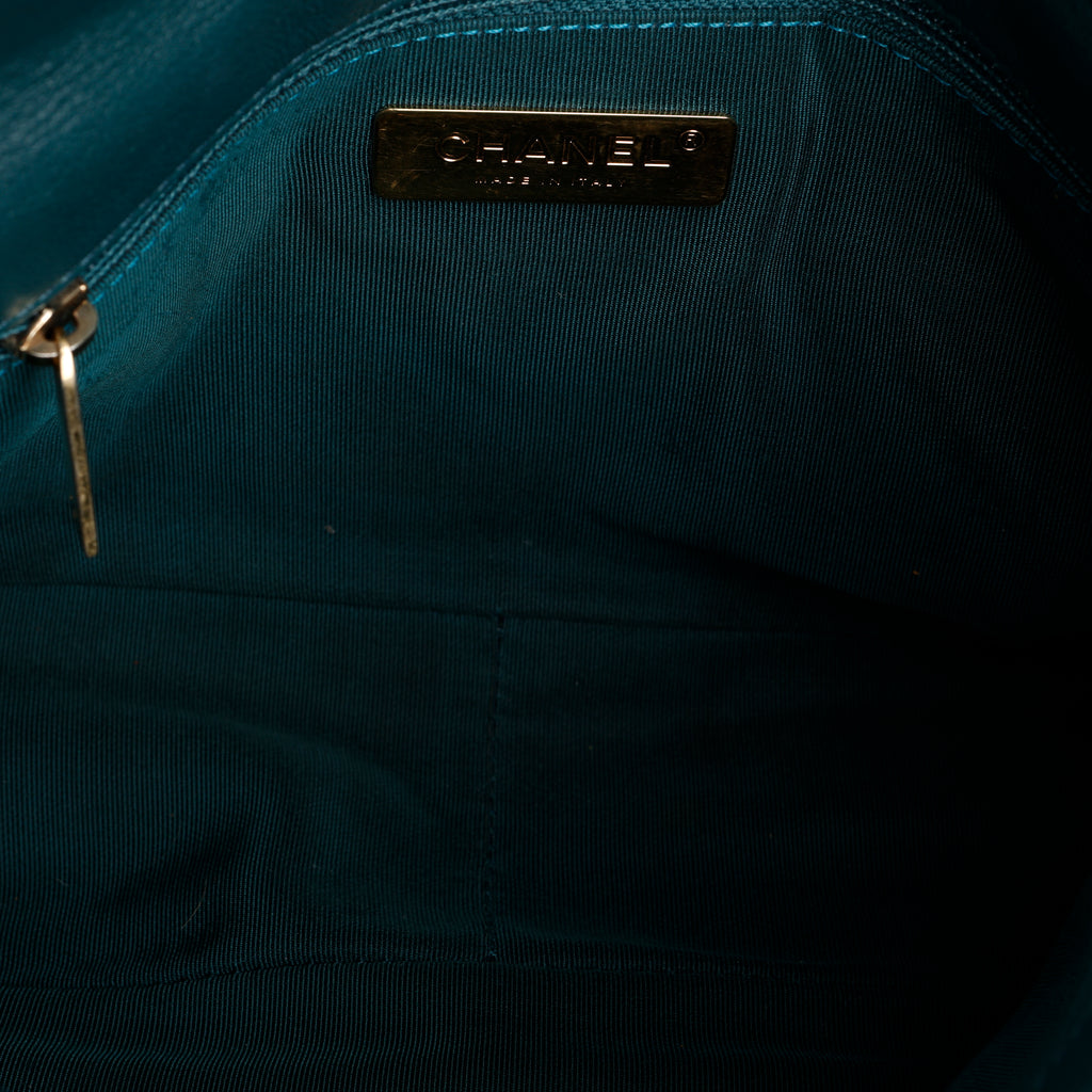 Chanel Small 19, Dark Turquoise Gostskin