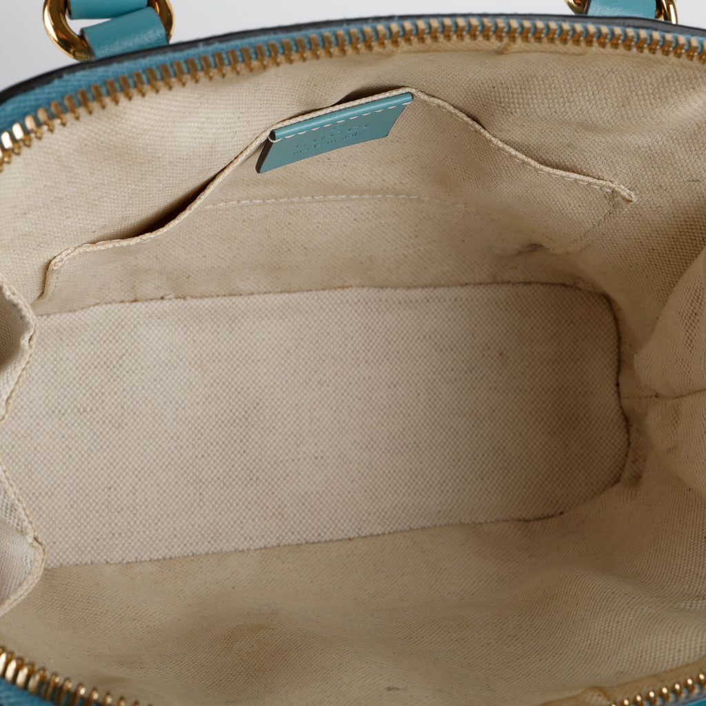 Mini 1955 Top Handle, Turquoise Raffia