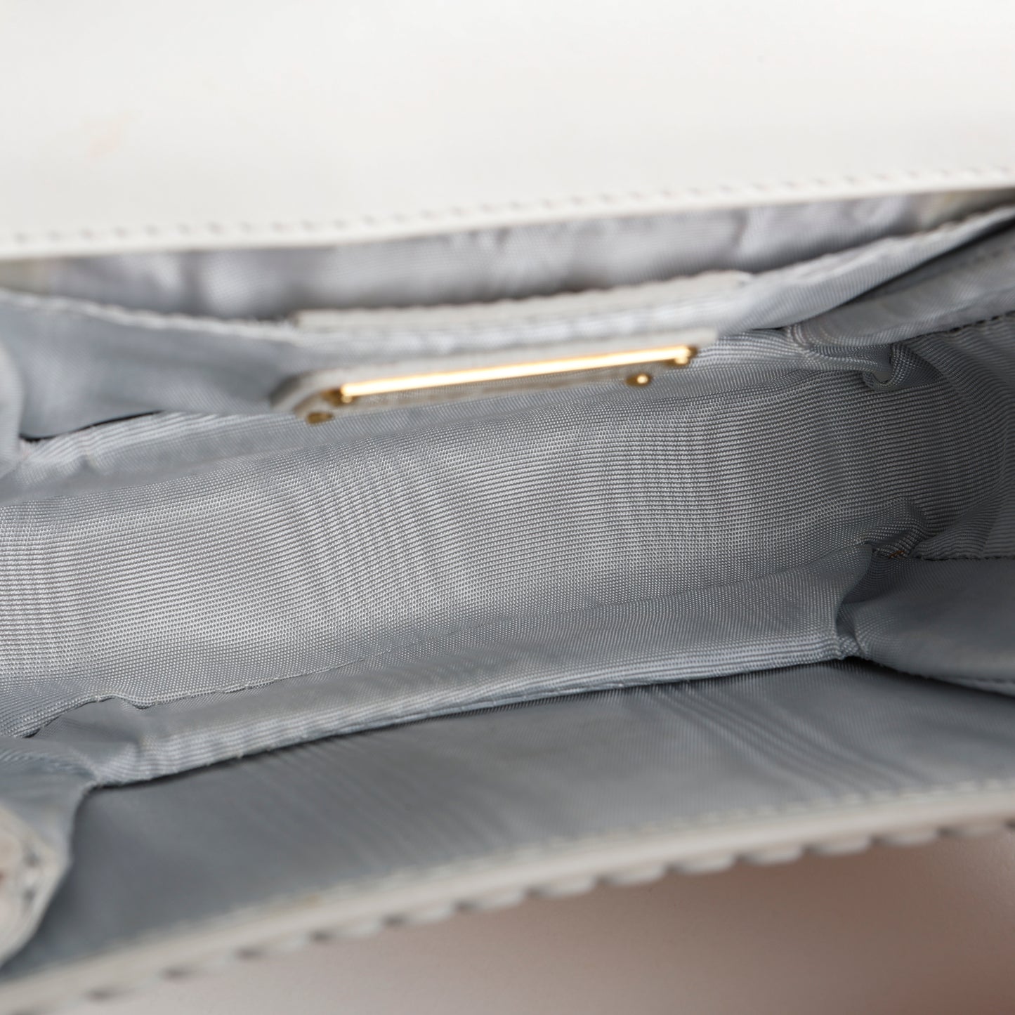 Mini Perforated Ginny Bow Crossbody, Cream