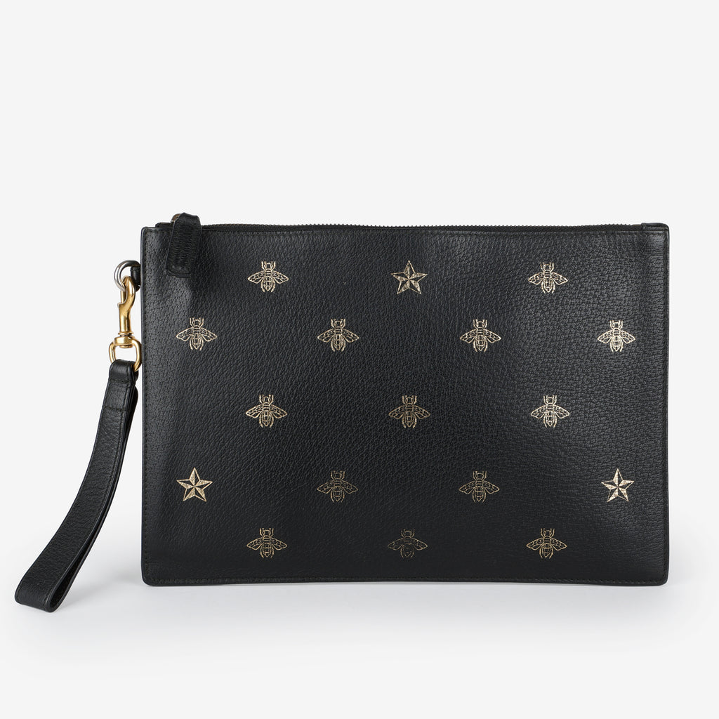 Bee Star Wristlet, Black/Gold