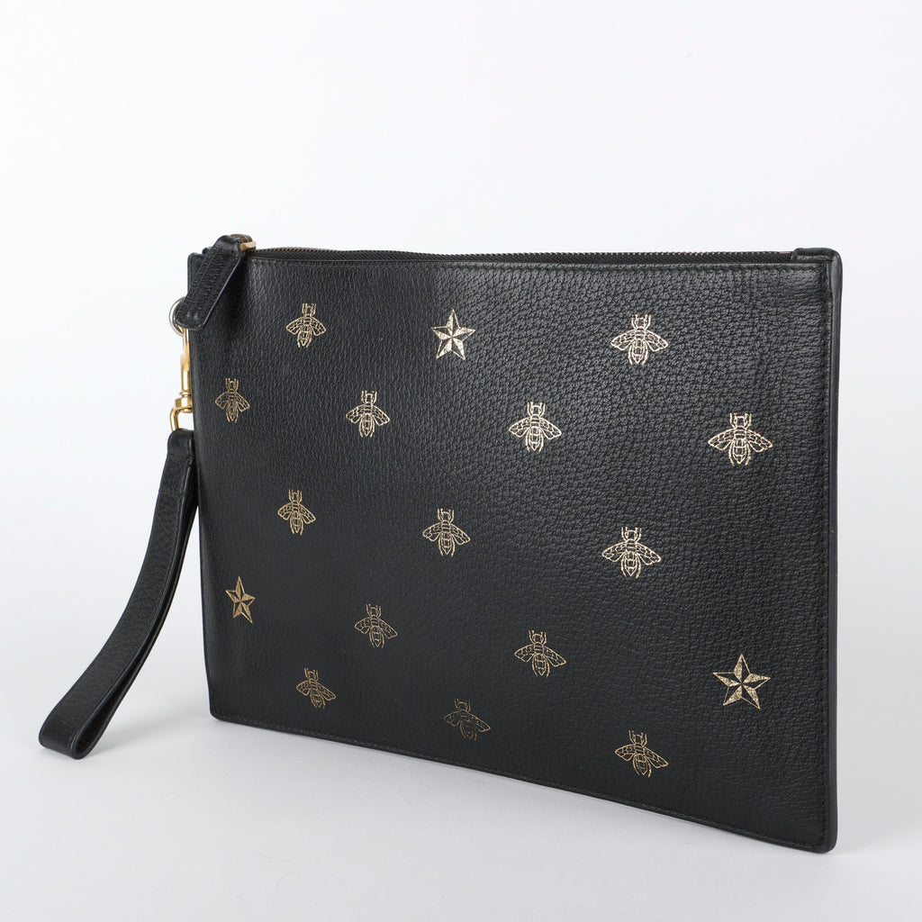 Bee Star Wristlet, Black/Gold