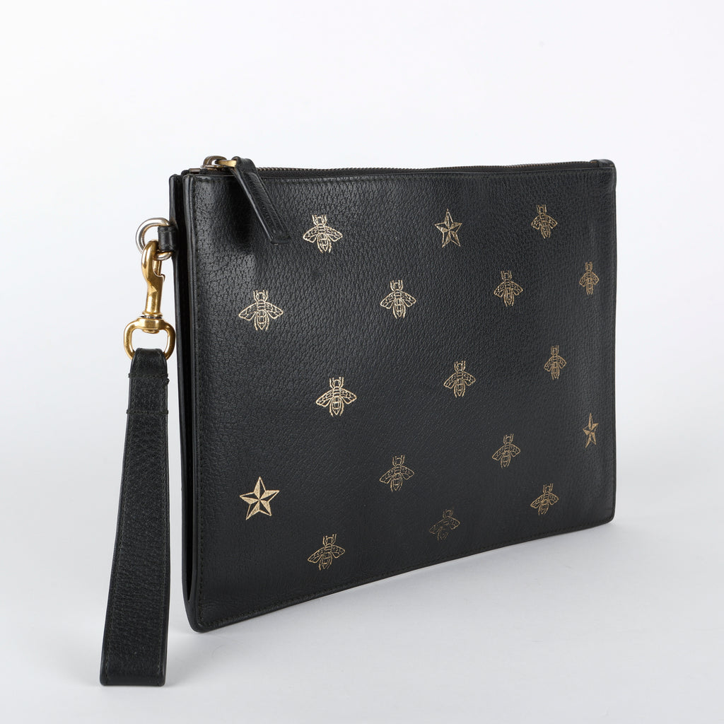 Bee Star Wristlet, Black/Gold
