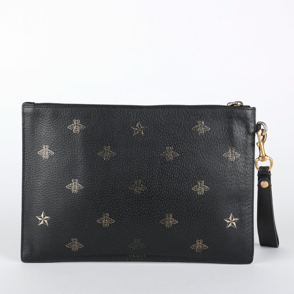 Bee Star Wristlet, Black/Gold