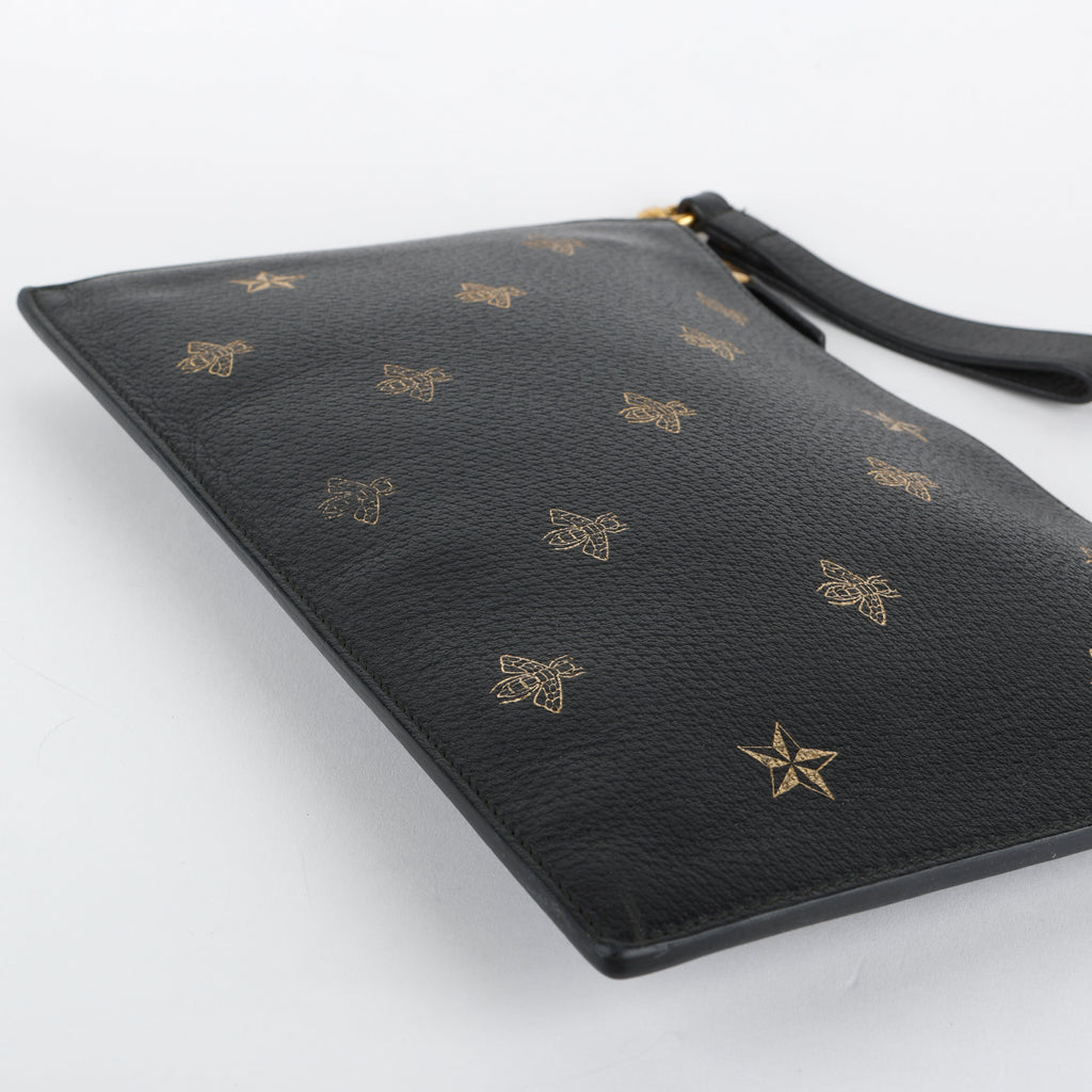 Bee Star Wristlet, Black/Gold