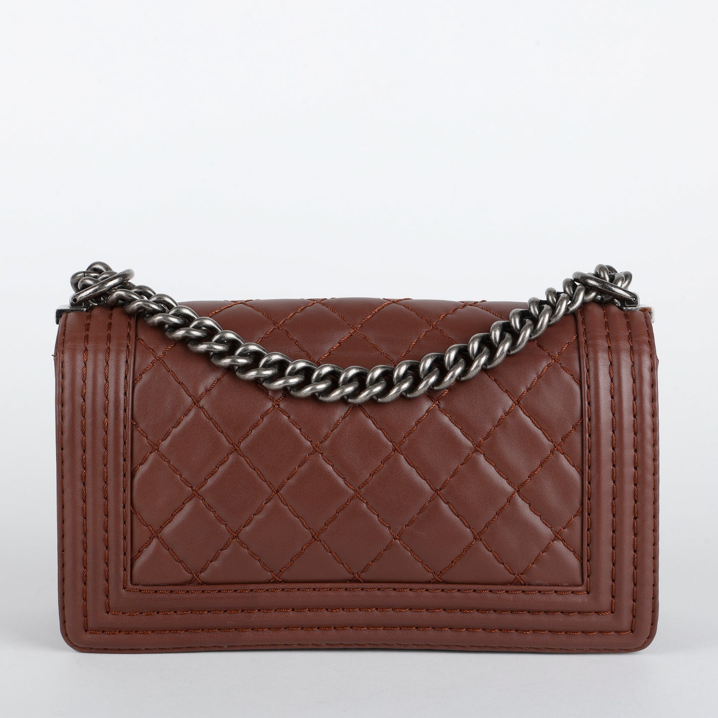 Medium Stitch Boy Bag, Rose Brown