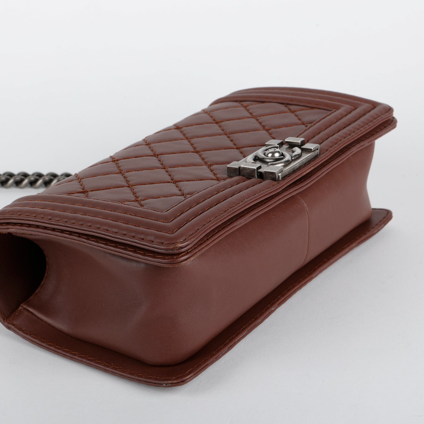 Medium Stitch Boy Bag, Rose Brown