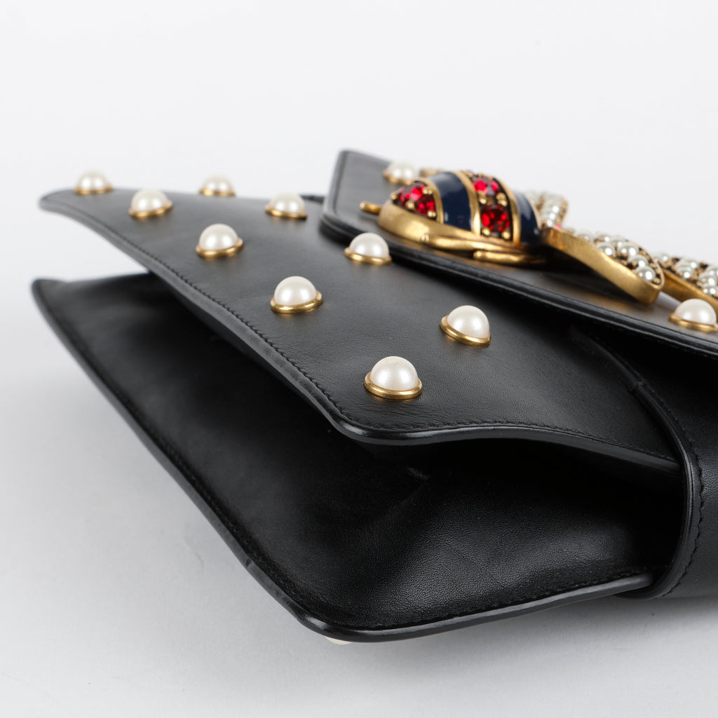 Broadway Pearly Bee Shoulder Bag, Black