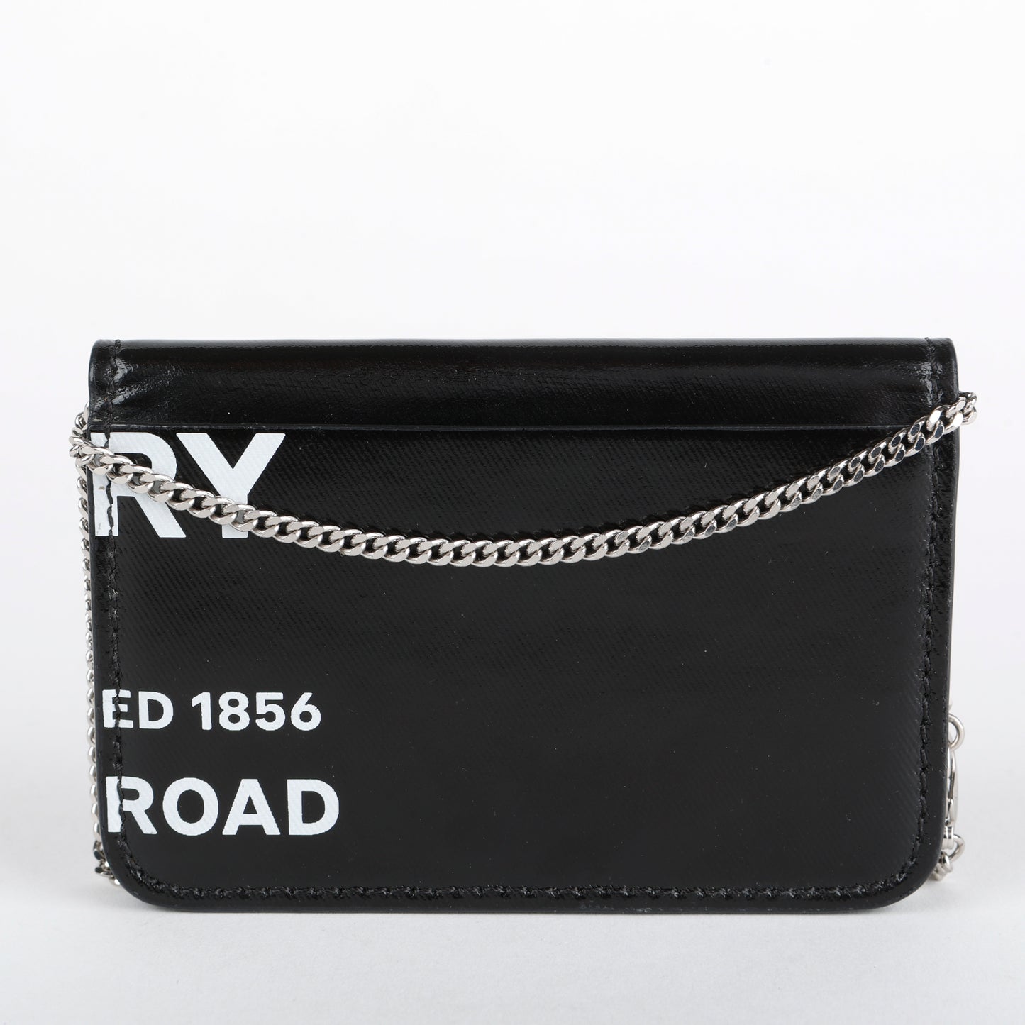 Horseferry Jody Card Case on Chain, Black/White
