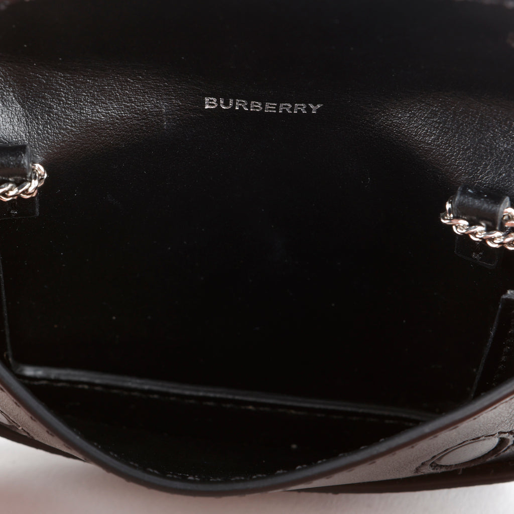 Horseferry Jody Card Case on Chain, Black/White
