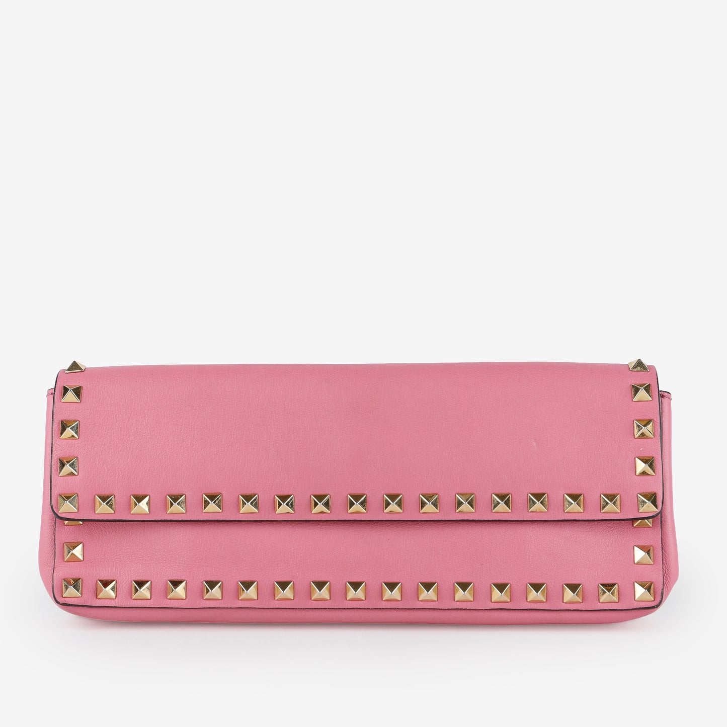 Long Rockstud Clutch, Pink (missing wristlet)