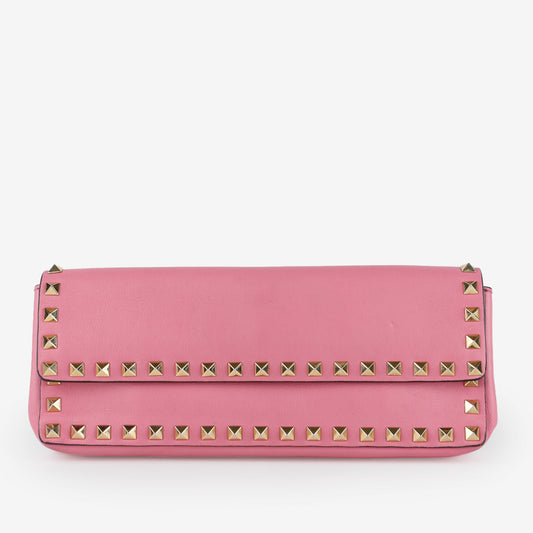Long Rockstud Clutch, Pink (missing wristlet)