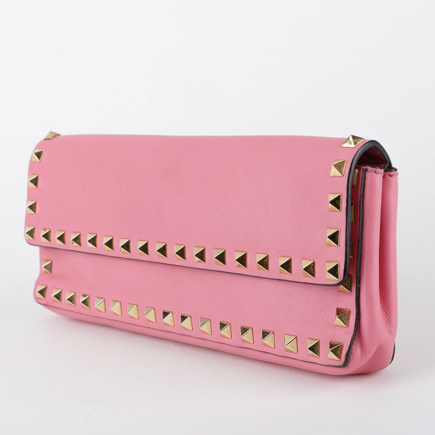 Long Rockstud Clutch, Pink (missing wristlet)