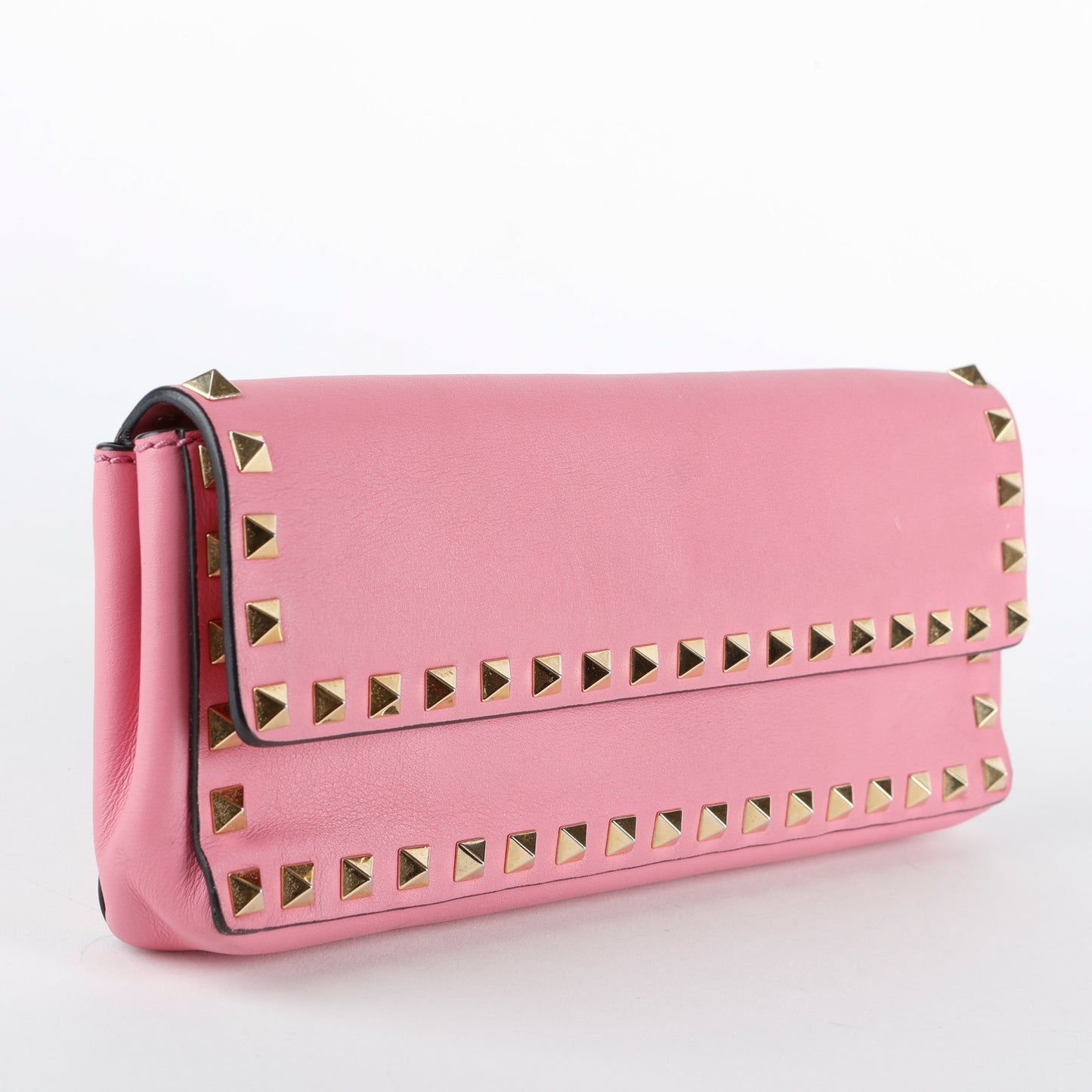 Long Rockstud Clutch, Pink (missing wristlet)