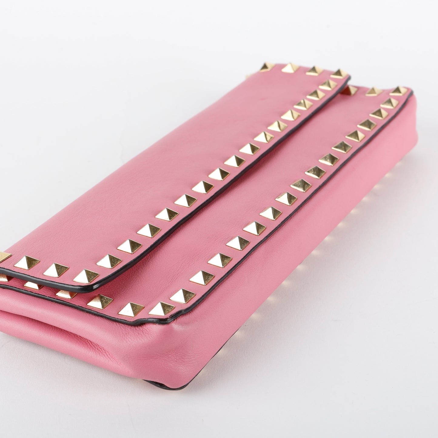 Long Rockstud Clutch, Pink (missing wristlet)