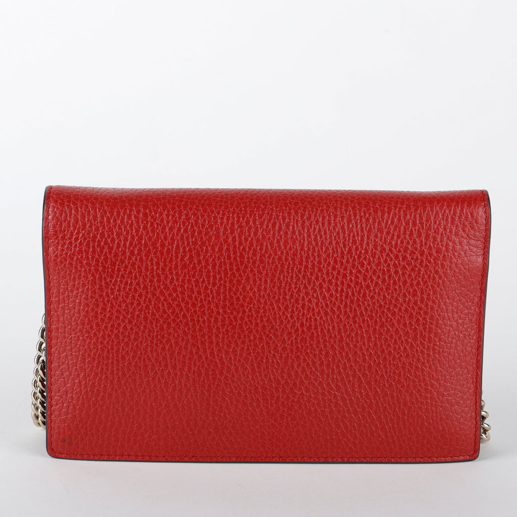 Blondie Wallet on Chain, Red Calfskin