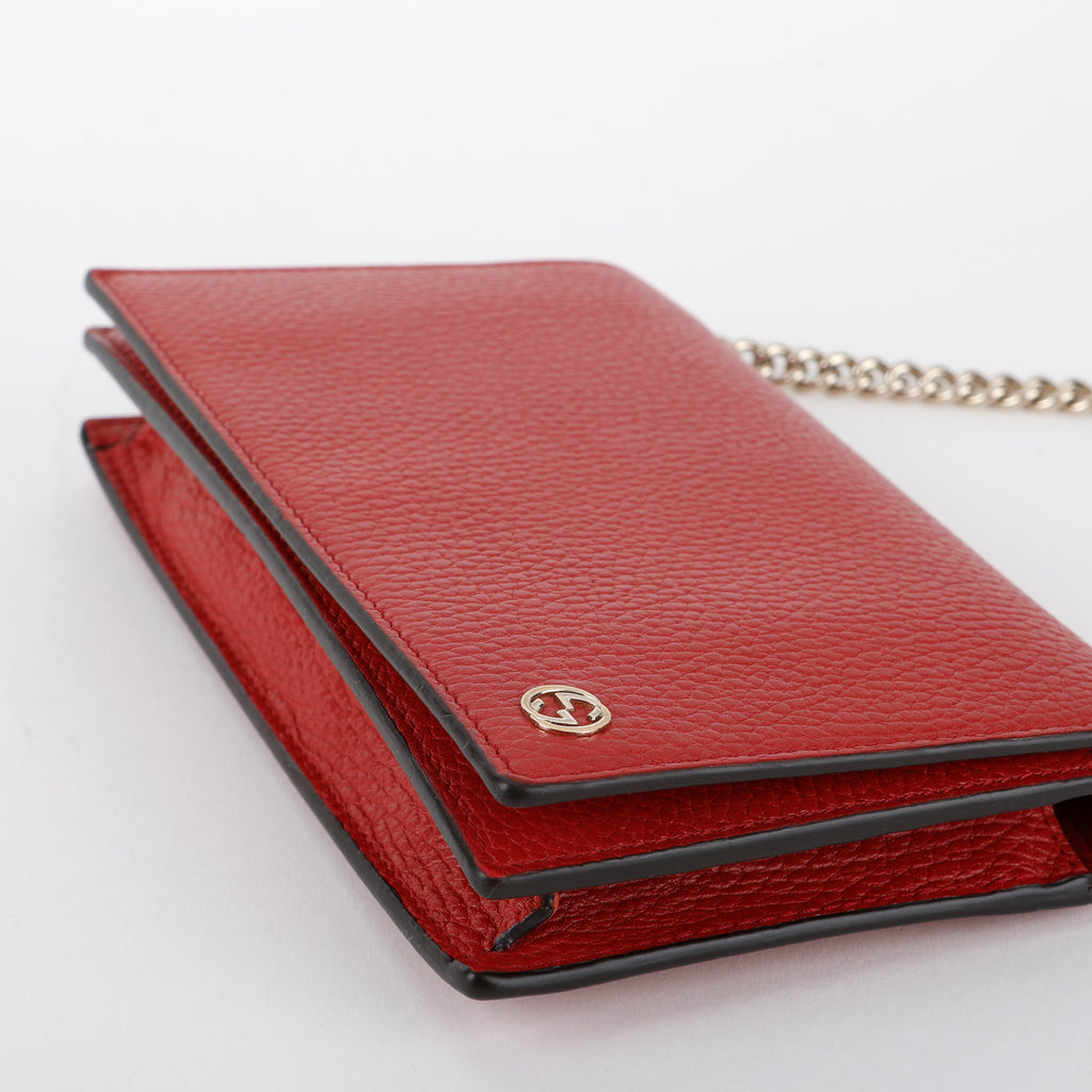 Blondie Wallet on Chain, Red Calfskin