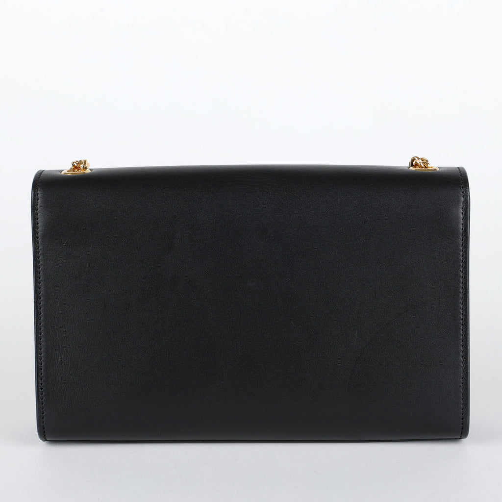 Medium Kate Tassel Bag, Black Smooth Calfskin