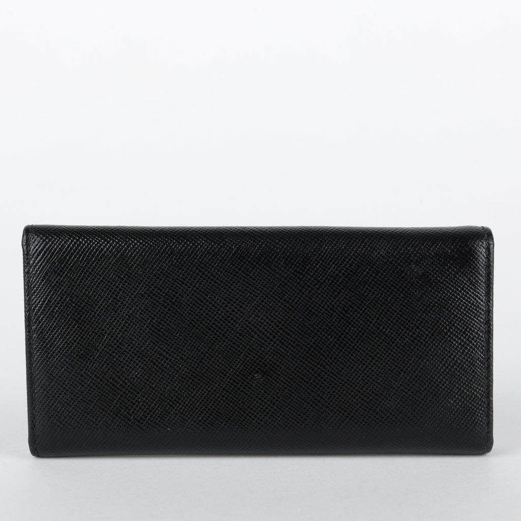 Long 6 Key Case, Black Saffiano