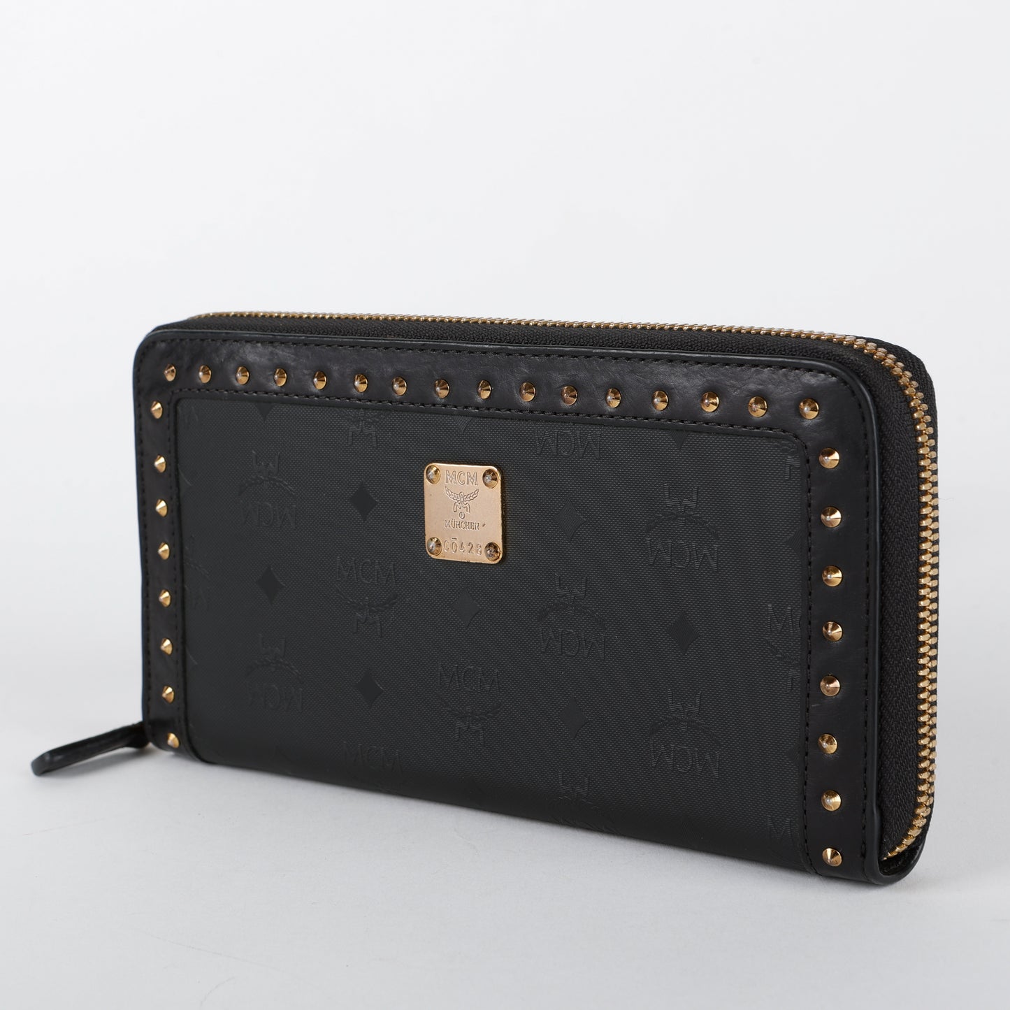 Large Zip Around Wallet, Black