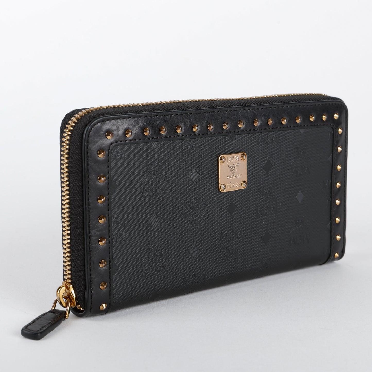 Large Zip Around Wallet, Black