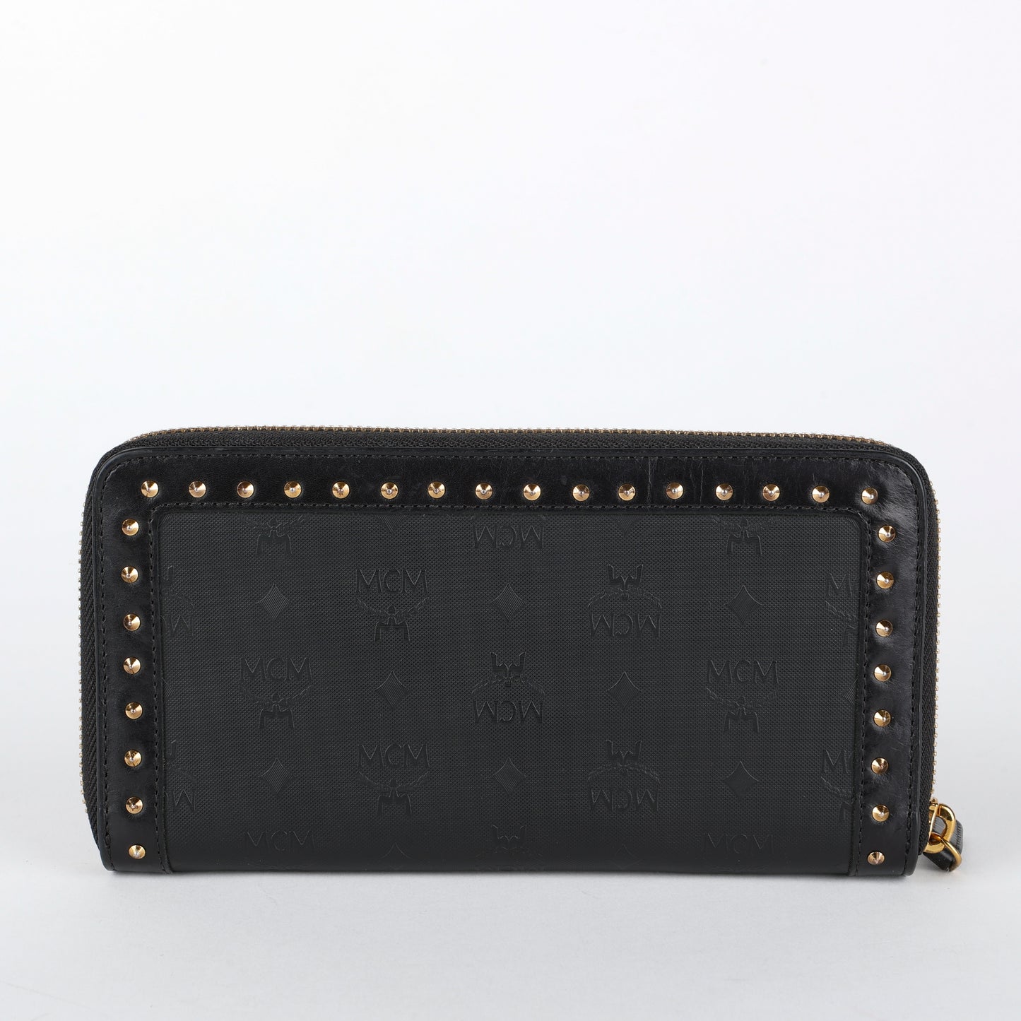 Large Zip Around Wallet, Black