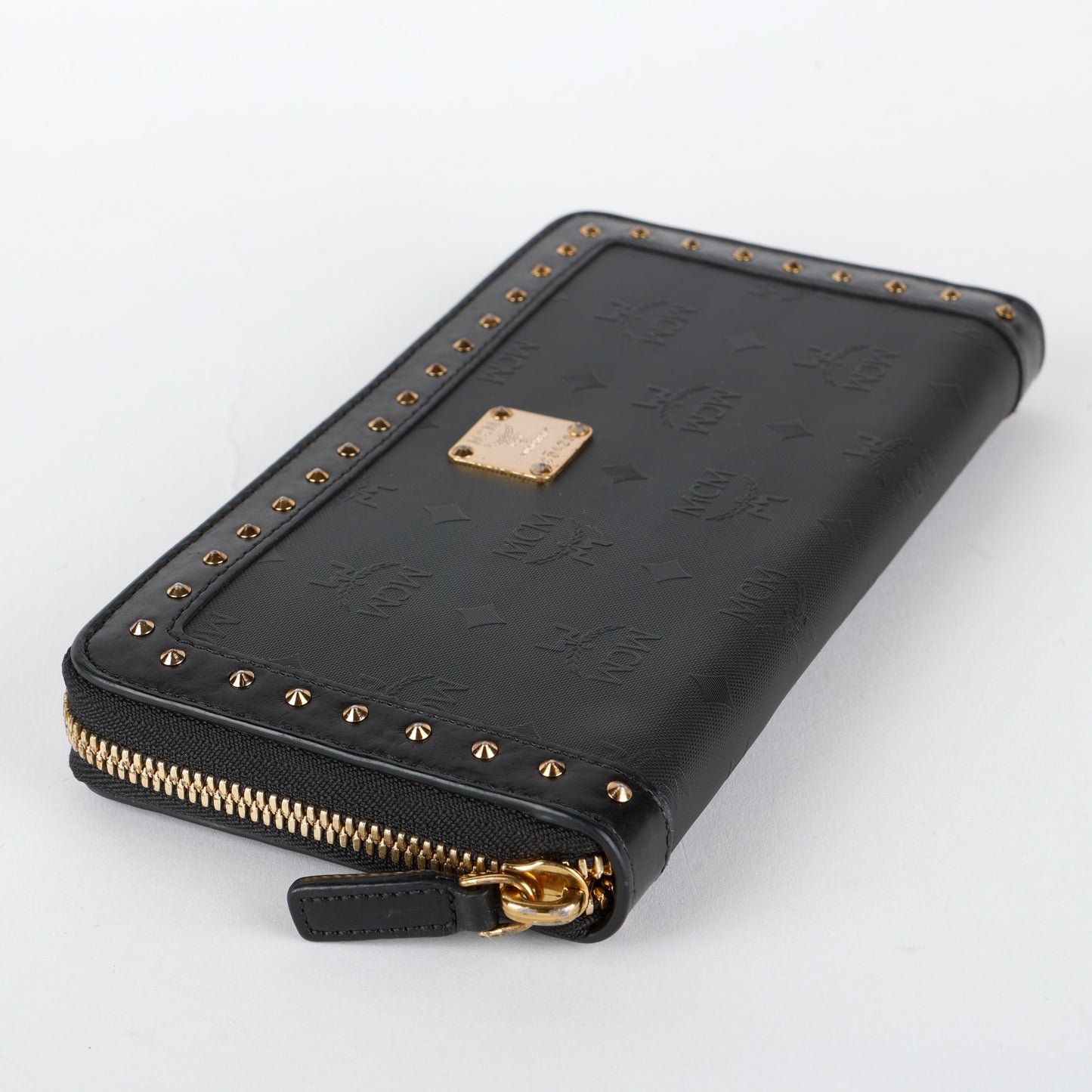 Large Zip Around Wallet, Black