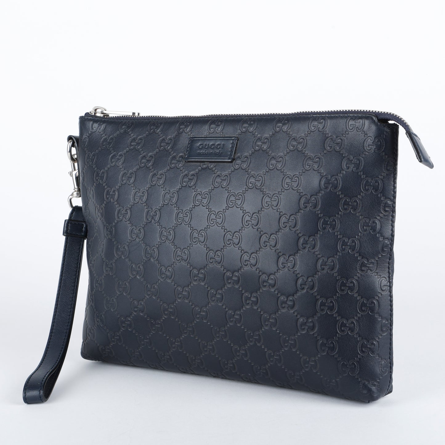 Wristlet Clutch Guccisima Leather, Black