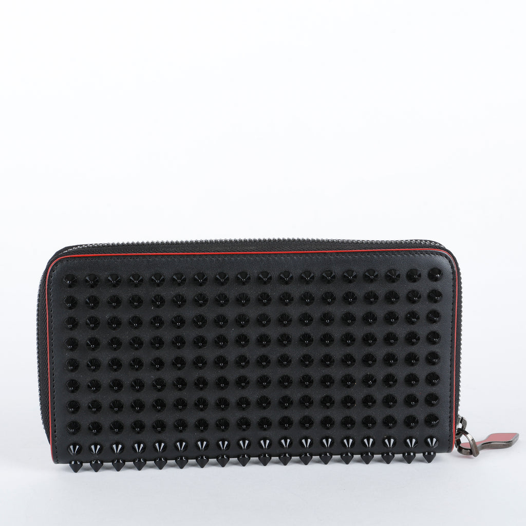 Studded Panettone Wallet, Black/Red