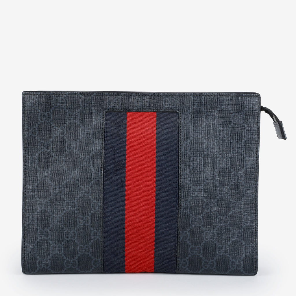 Supreme New Web Cosmetic Case, Black/Grey