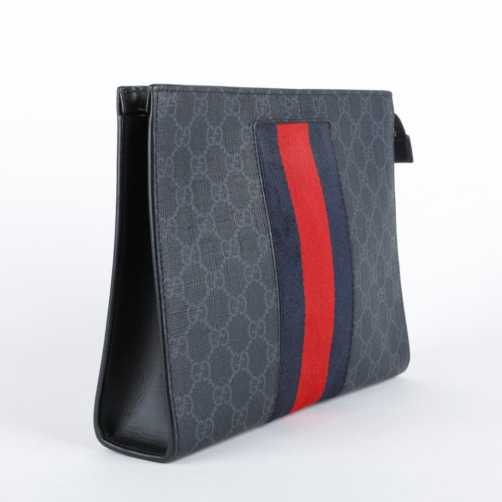Supreme New Web Cosmetic Case, Black/Grey