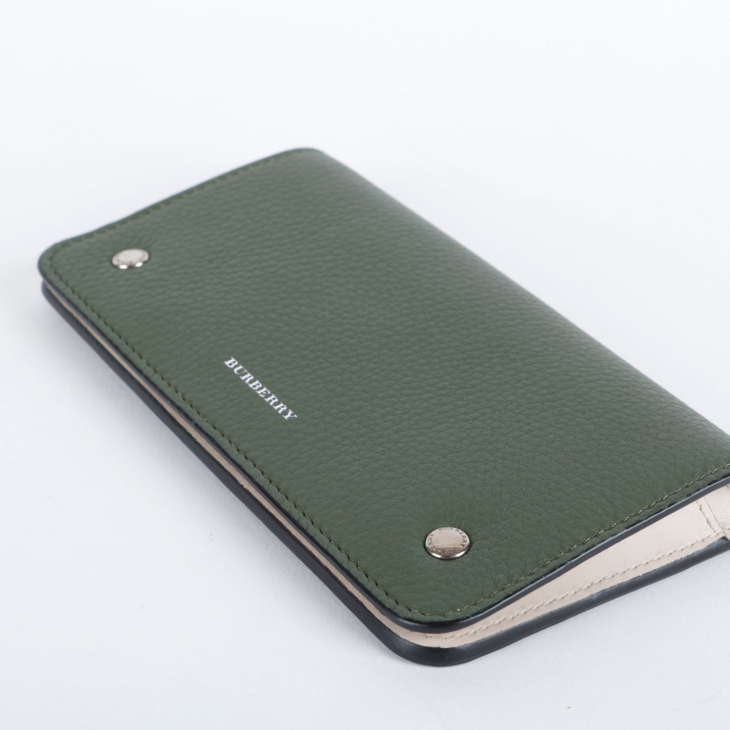Continental Snap Wallet, Sage Green Grained Calfskin