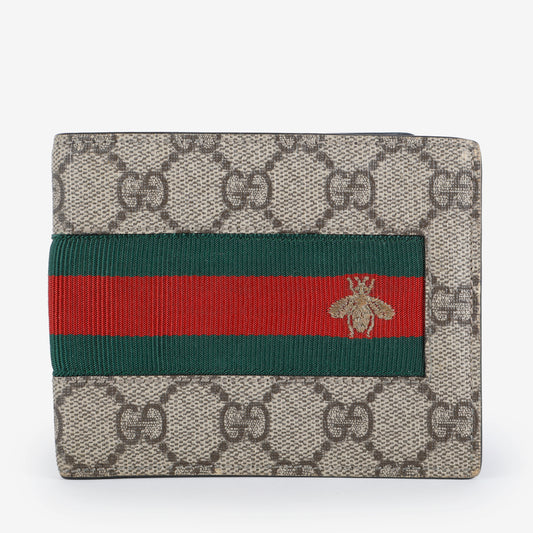 Supreme Bee Web Bifold Wallet, Coated Canvas