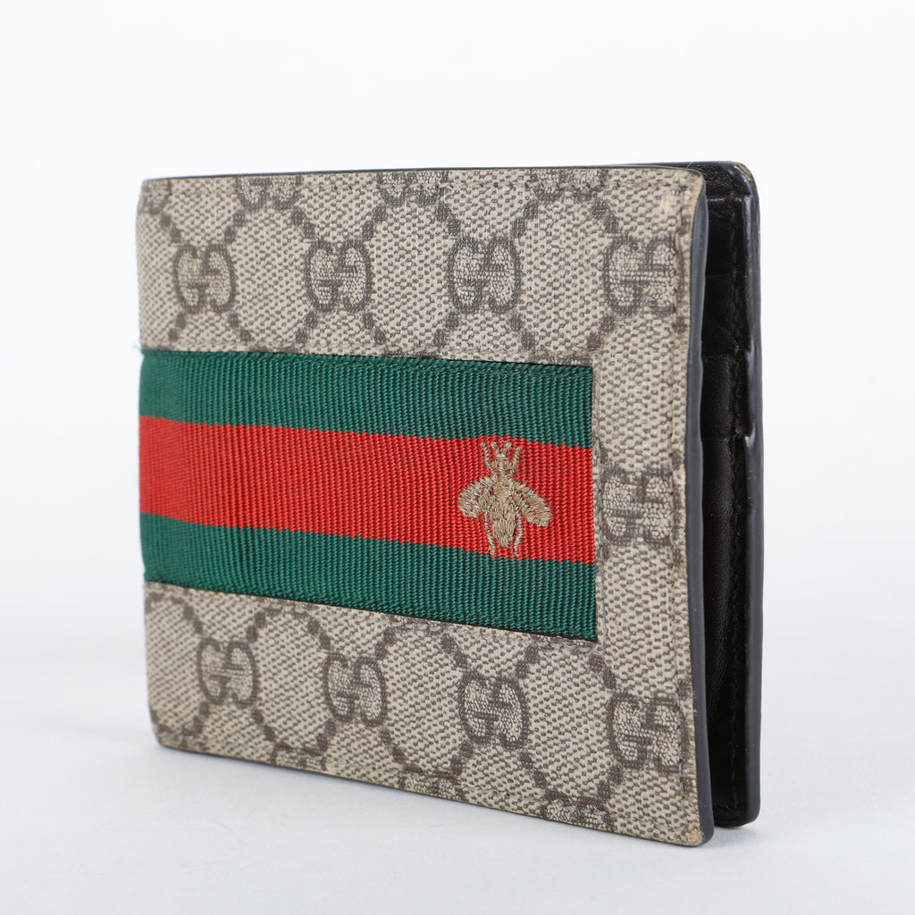 Supreme Bee Web Bifold Wallet, Coated Canvas