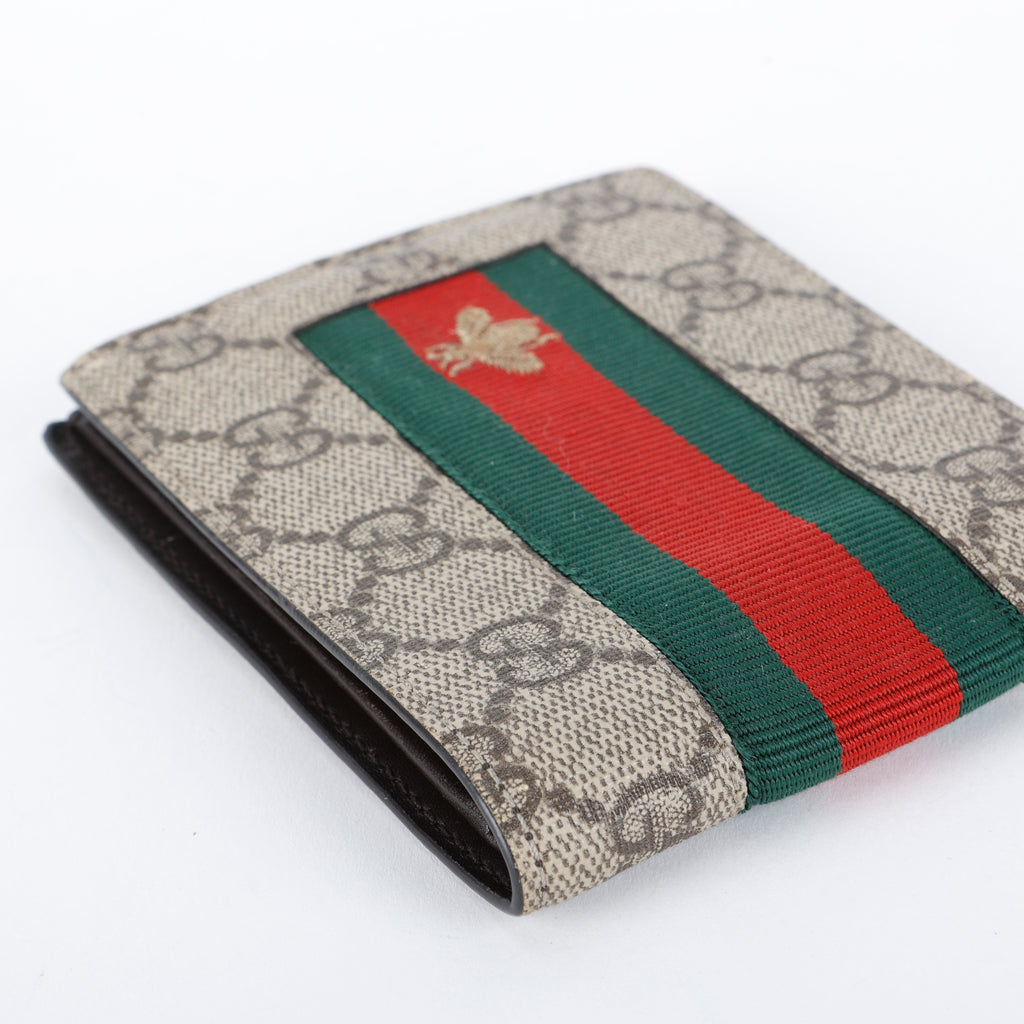 Supreme Bee Web Bifold Wallet, Coated Canvas