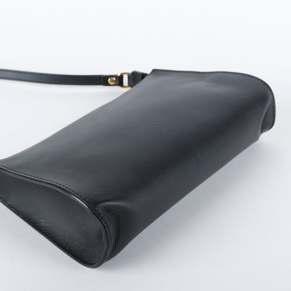 Roma Pochette Crossbody, Black Calfskin