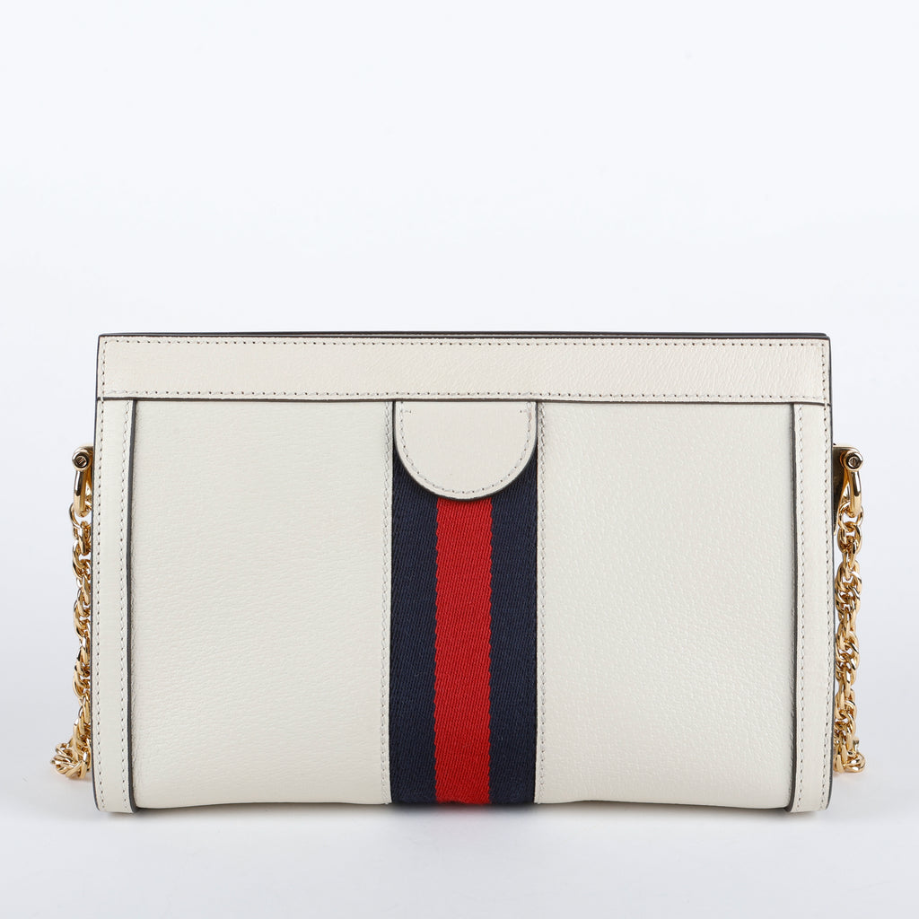 Small Ophidia Chain Bag, Cream