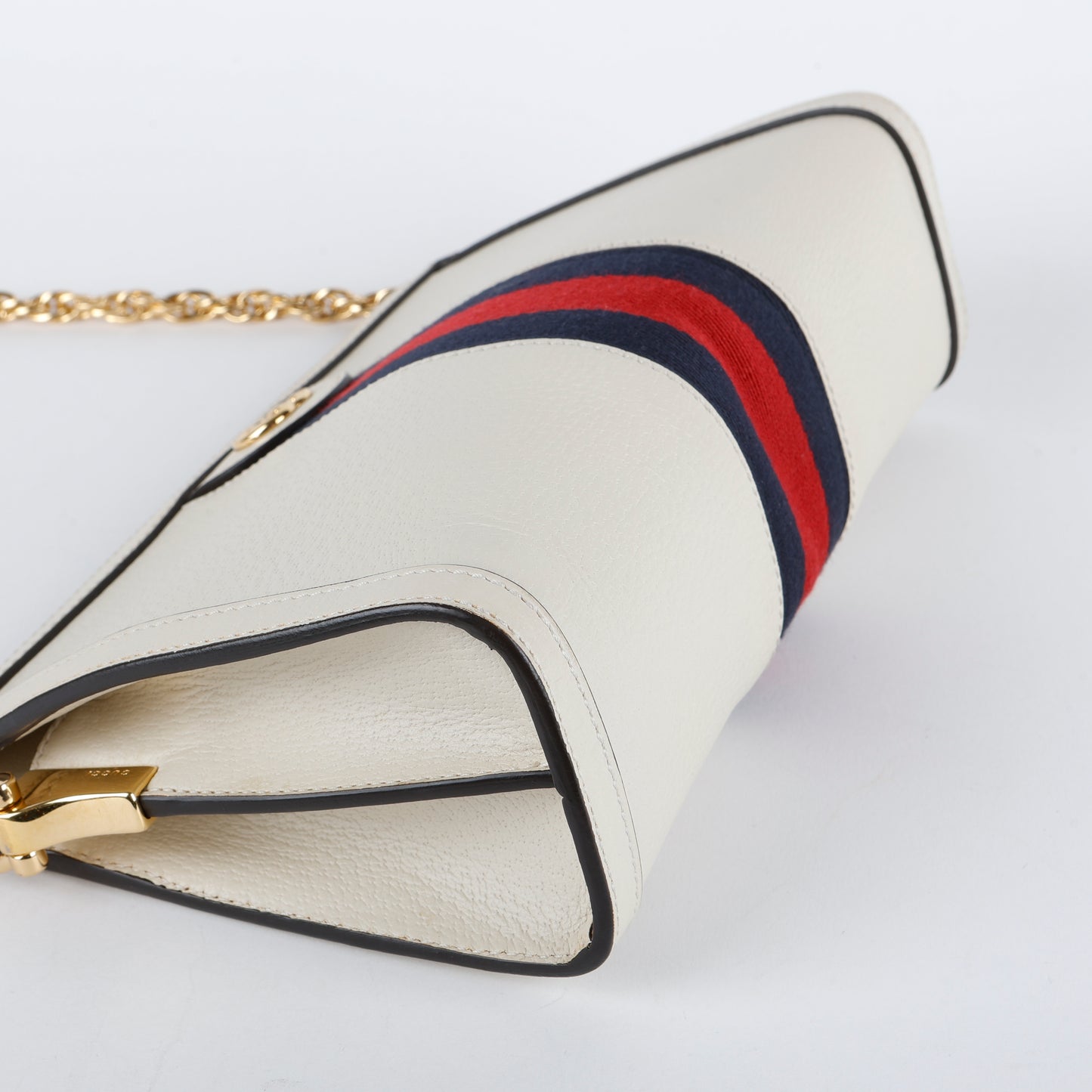 Small Ophidia Chain Bag, Cream