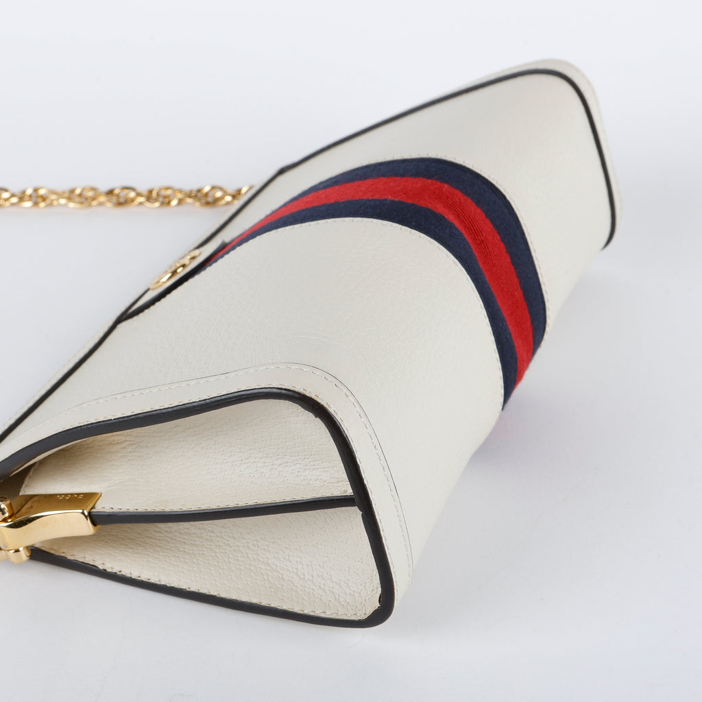Small Ophidia Chain Bag, Cream