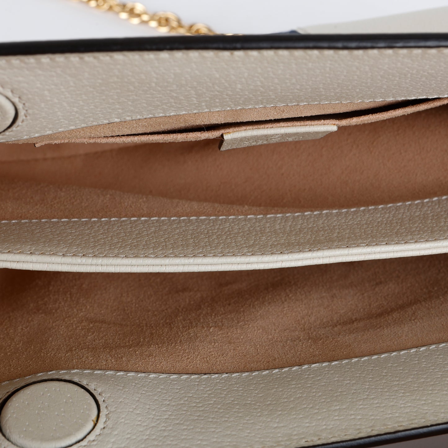 Small Ophidia Chain Bag, Cream